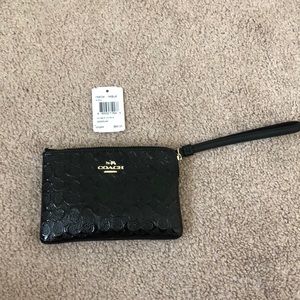 Black coach wristlet with original tag